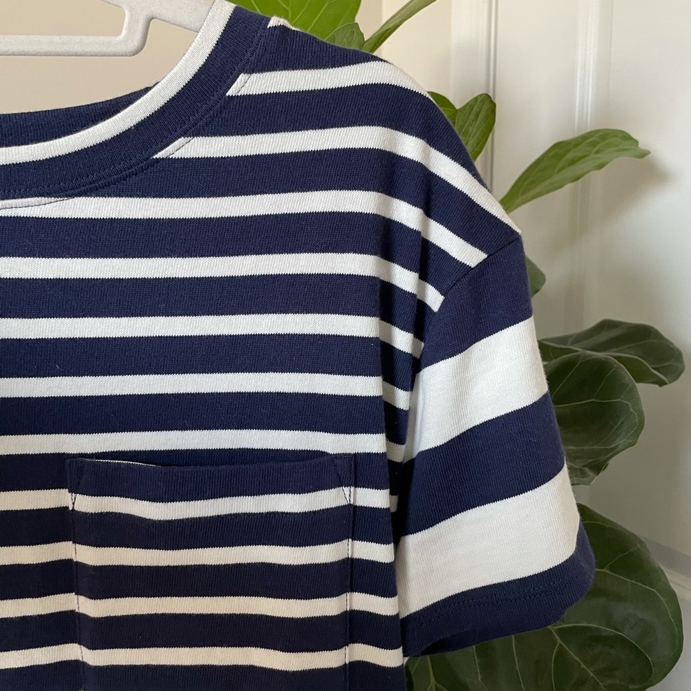 GAP Navy and white stripe t-shirt dress